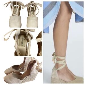 Gaimo Espadrille
WedgeHeels Lace up Sandals
Size 5